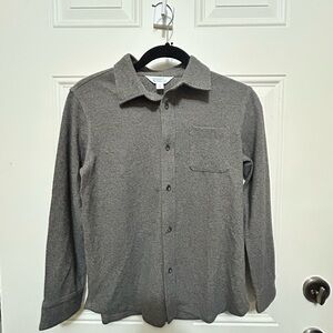 Market & Spruce Gray Herringbone Shirt